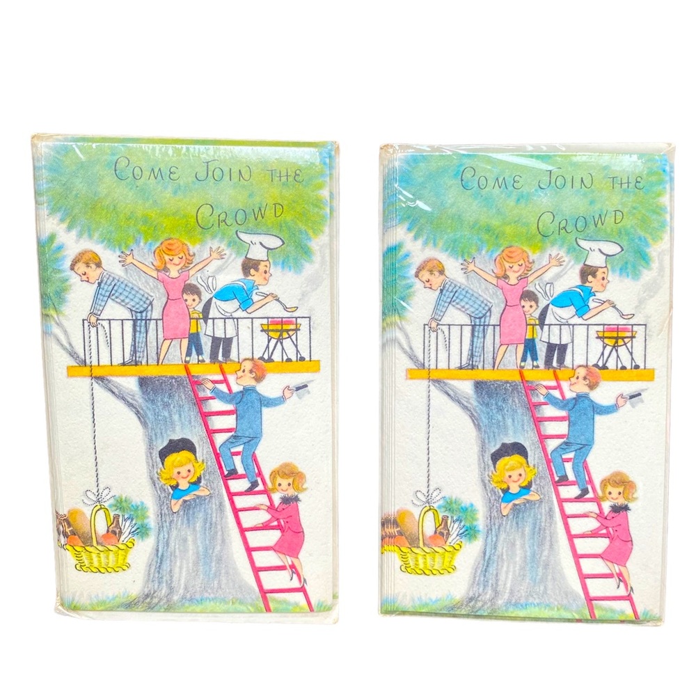 Lot of 2 packs Vintage 60s Party Picnic BBQ Invitations - 20 total
